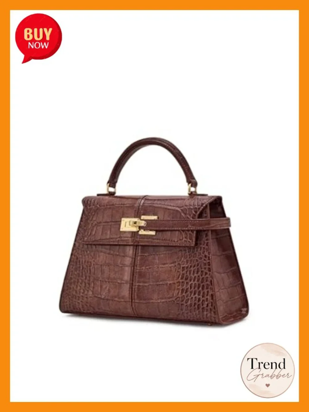 JW PEI Elise Top Handle Bag Crocodile-Embossed Vegan Leather Crossbody Satchel